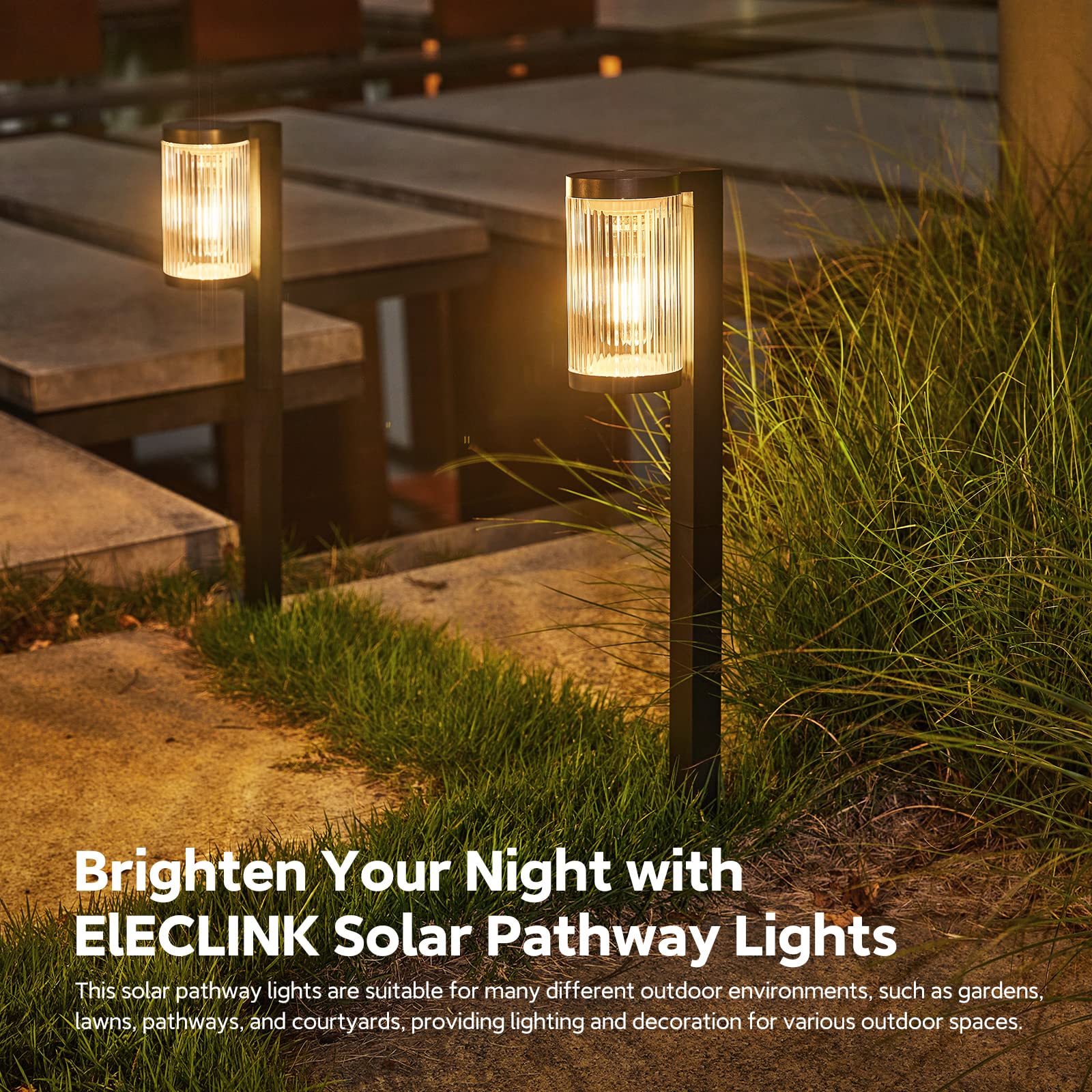 6 Pack Upgraded Outdoor Solar Lights