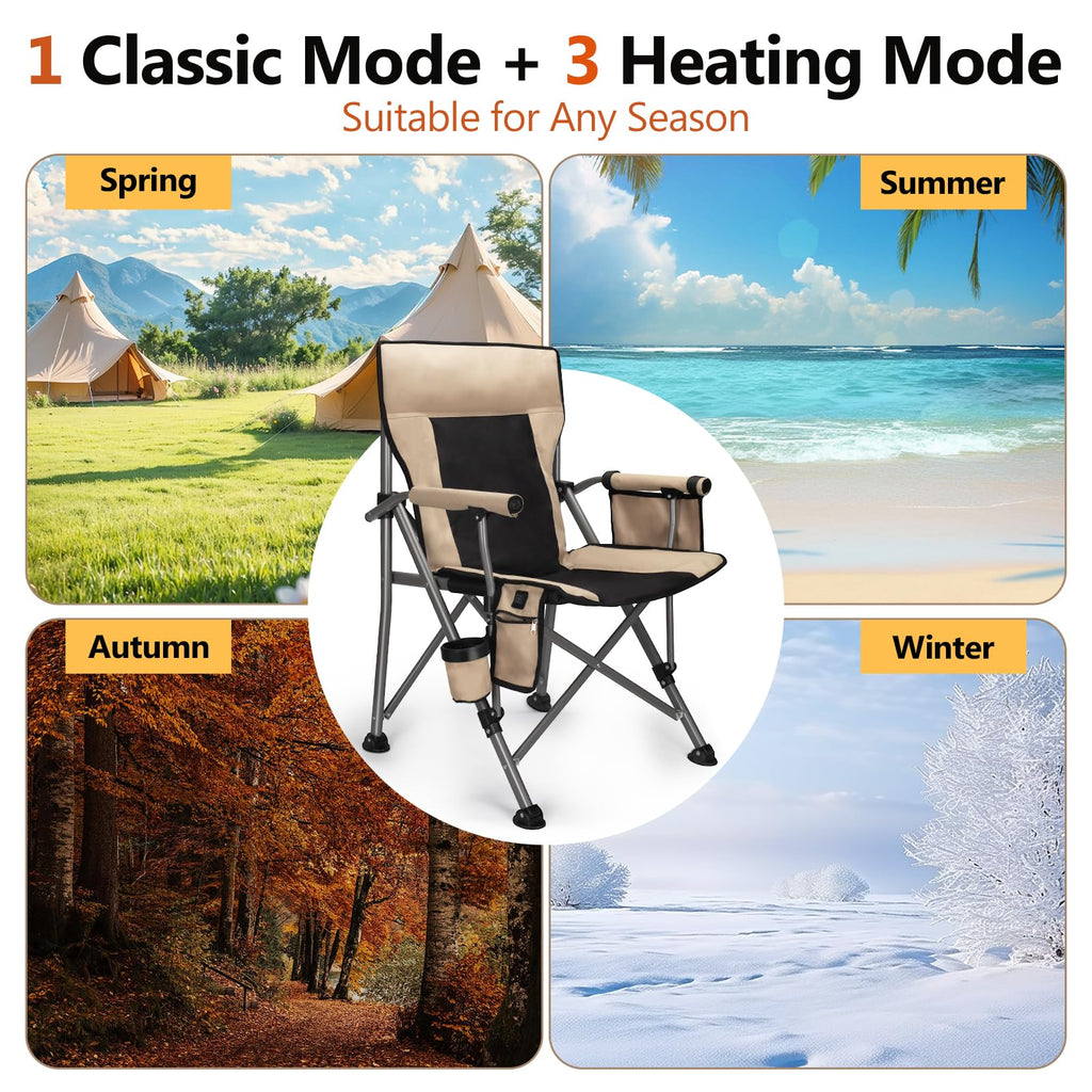 Heated Camping Chair with 20,000 mAh Battery