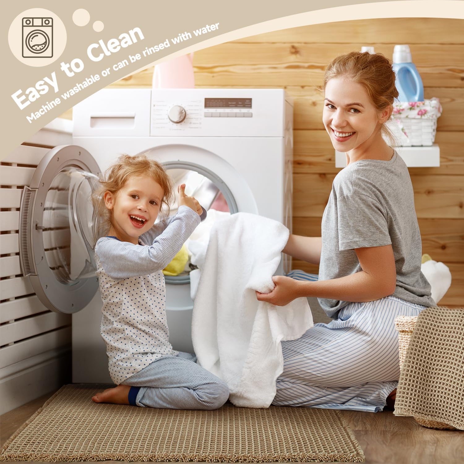 Non Slip Washable Super Absorbent Quick Dry Farmhouse Bathroom Decor, 30"x20"