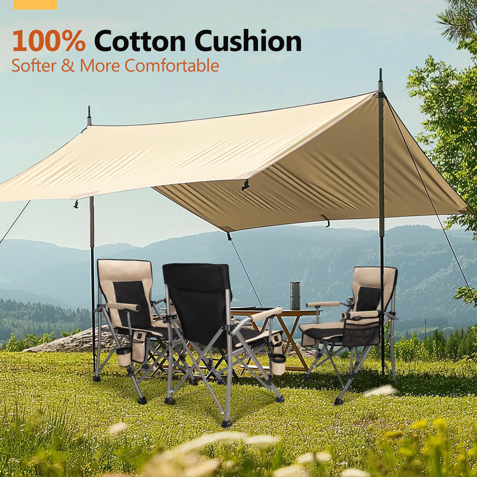 Heated Camping Chair with 20,000 mAh Battery