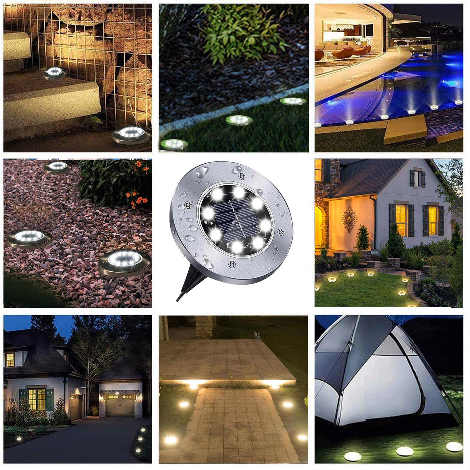 Upgraded Outdoor Garden Waterproof Bright in-Ground Light