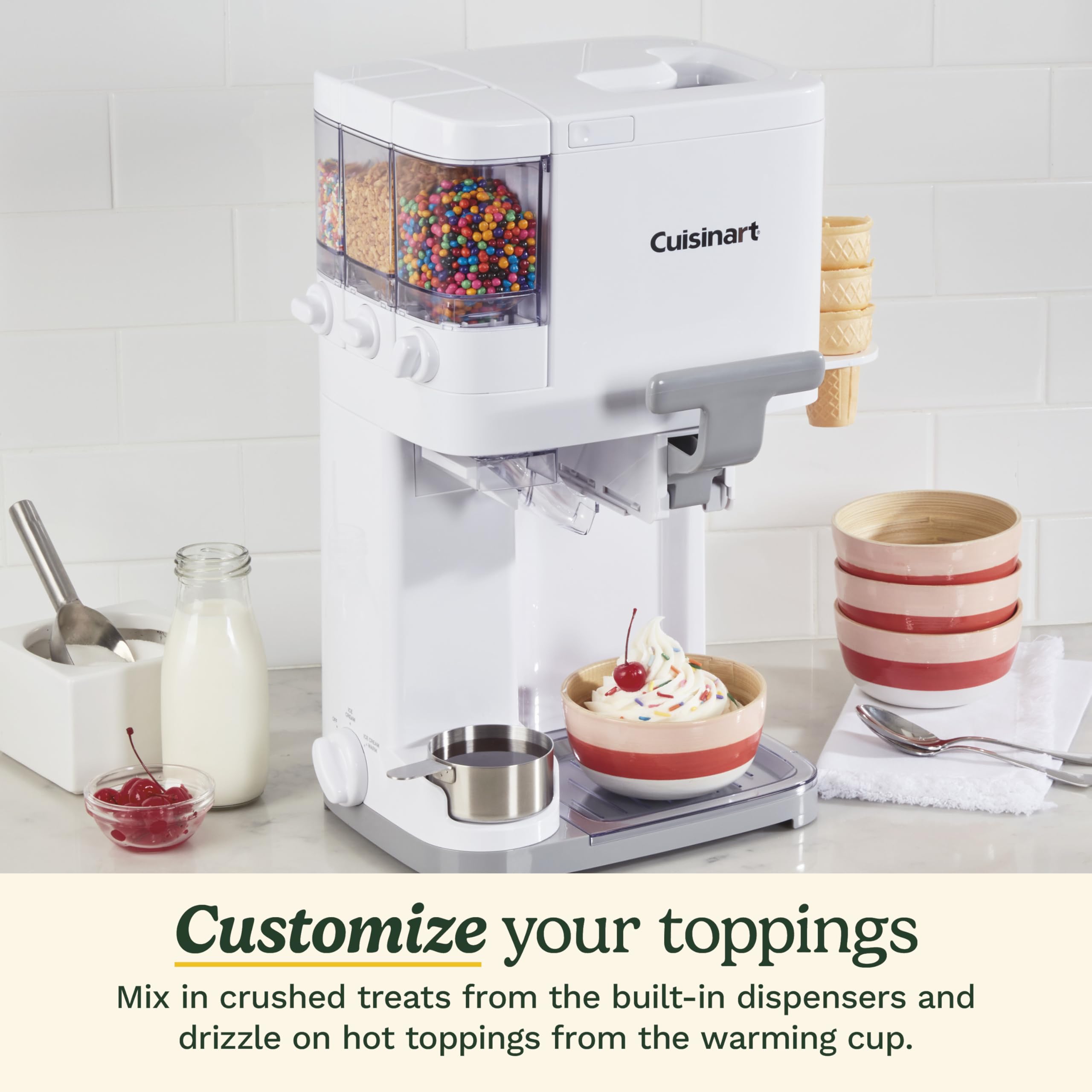 Soft Serve Ice Cream Machine- Mix It In Ice Cream Maker for Frozen Yogurt