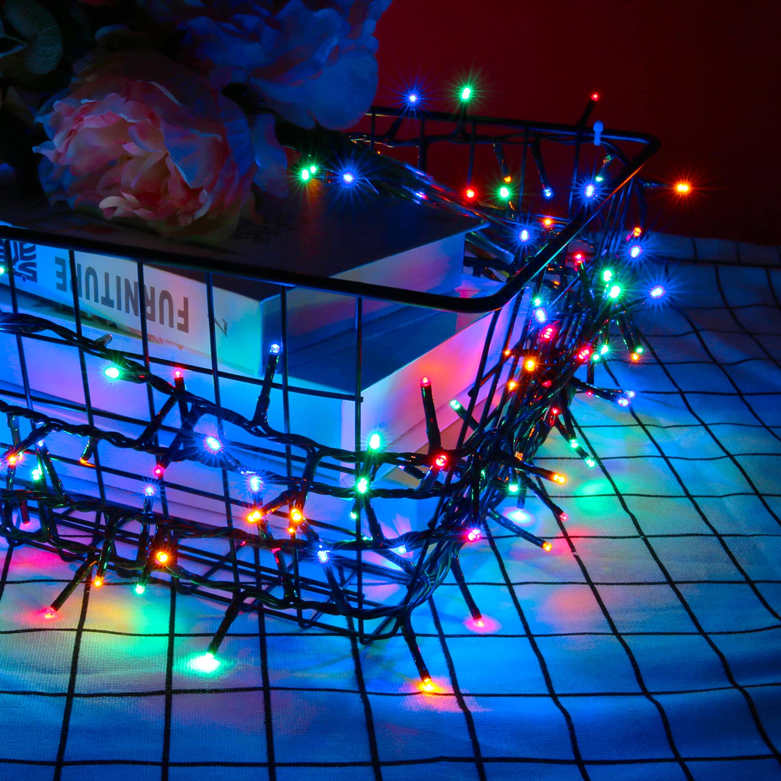 AWQ 500 LED 49ft Christmas Cluster Lights String Lights