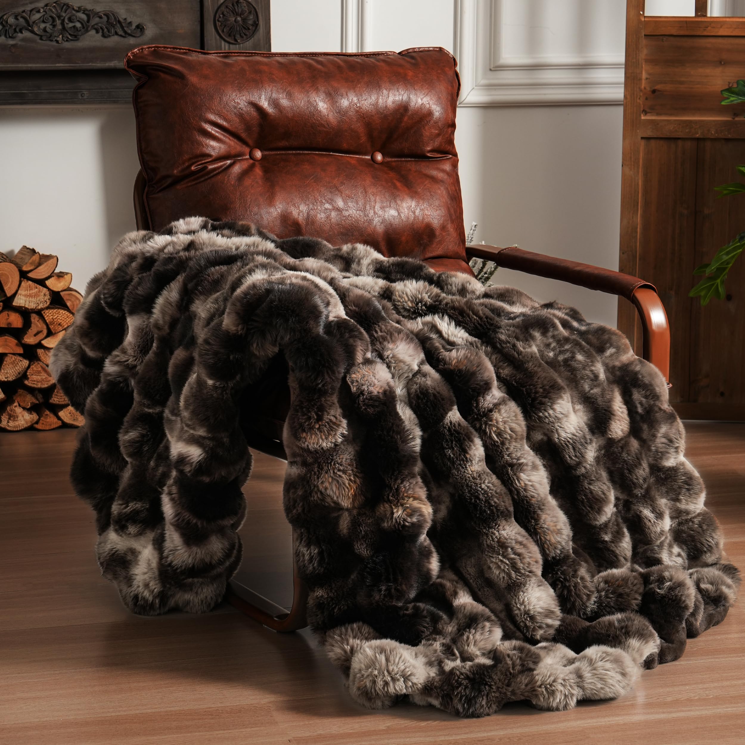 Mocha Throw Blanket for Couch