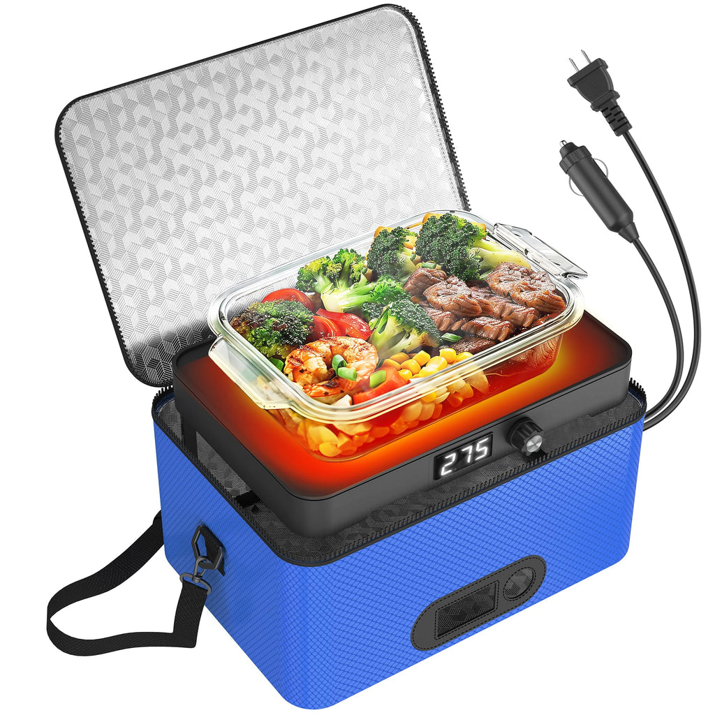 Portable Microwave, 12V 24V 110V-240V Car Food Warmer Portable Personal Mini Oven