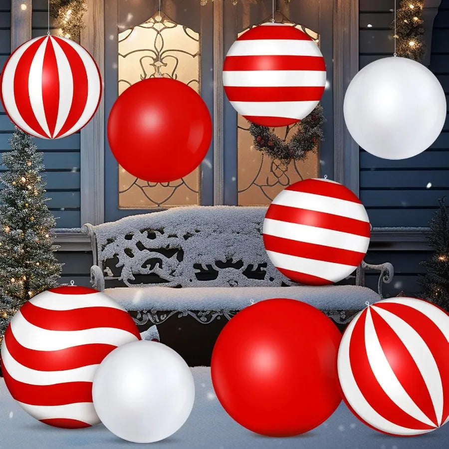 12 Pcs 24 Inch 16 Inch Giant Inflatable Christmas Ball