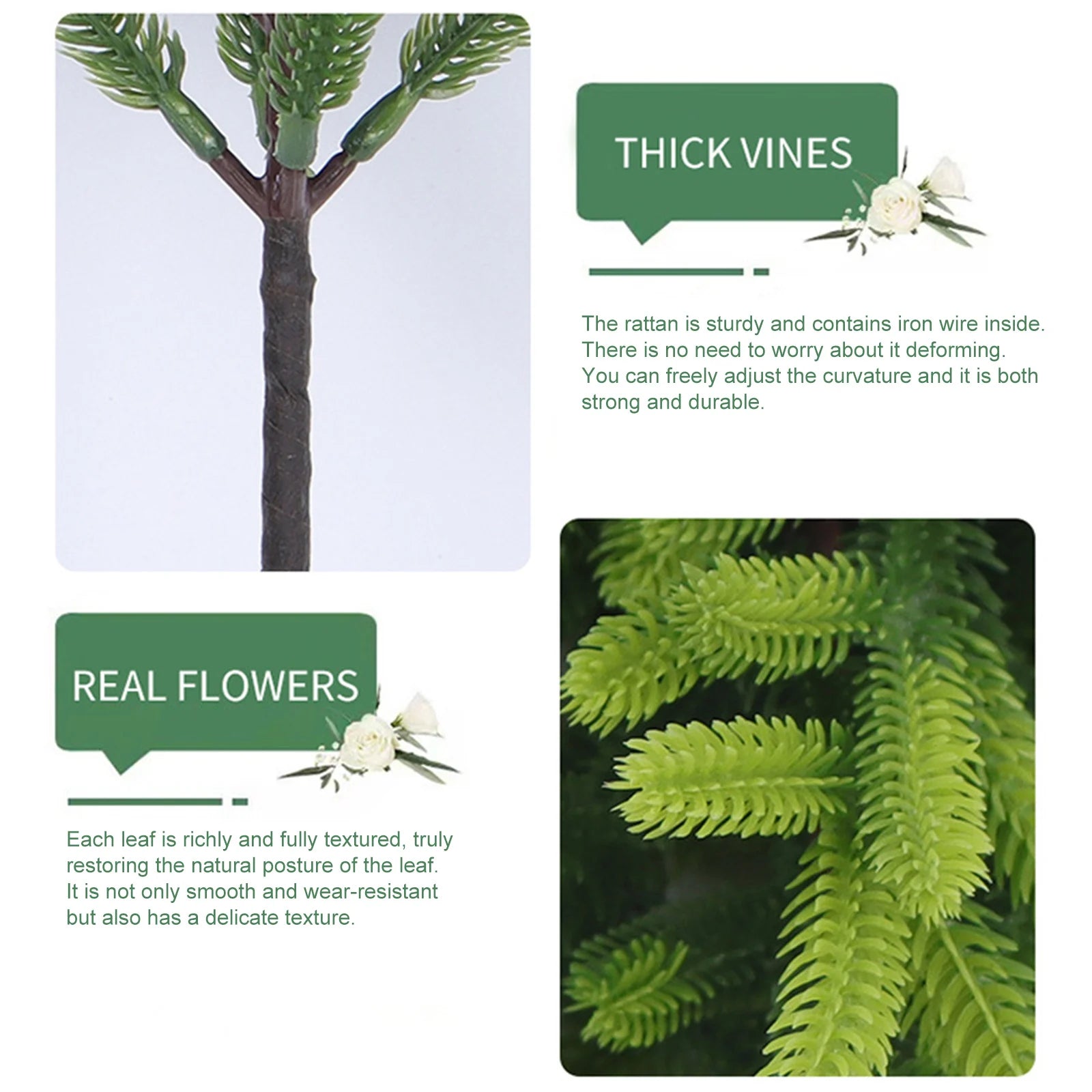 Lighted Norfolk Pine Branches