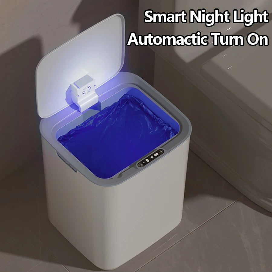 22L Smart Kitchen House Office Trash Can Automatic Opening Induction Trash Bin Garbage Can Compost Bin Battery Version