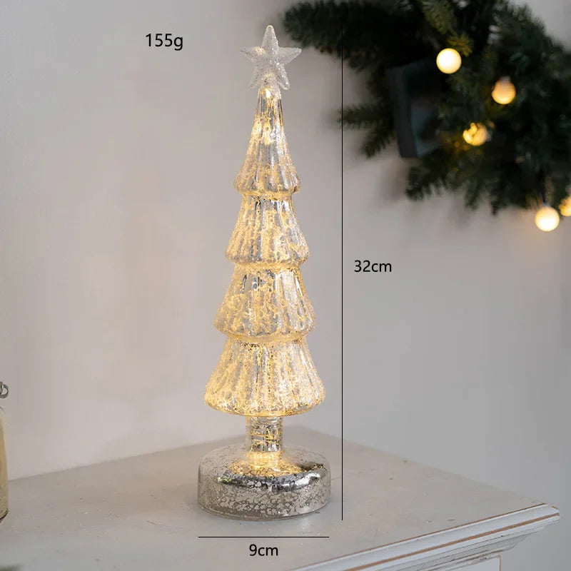 Glowing Glass Christmas Tree Ornaments