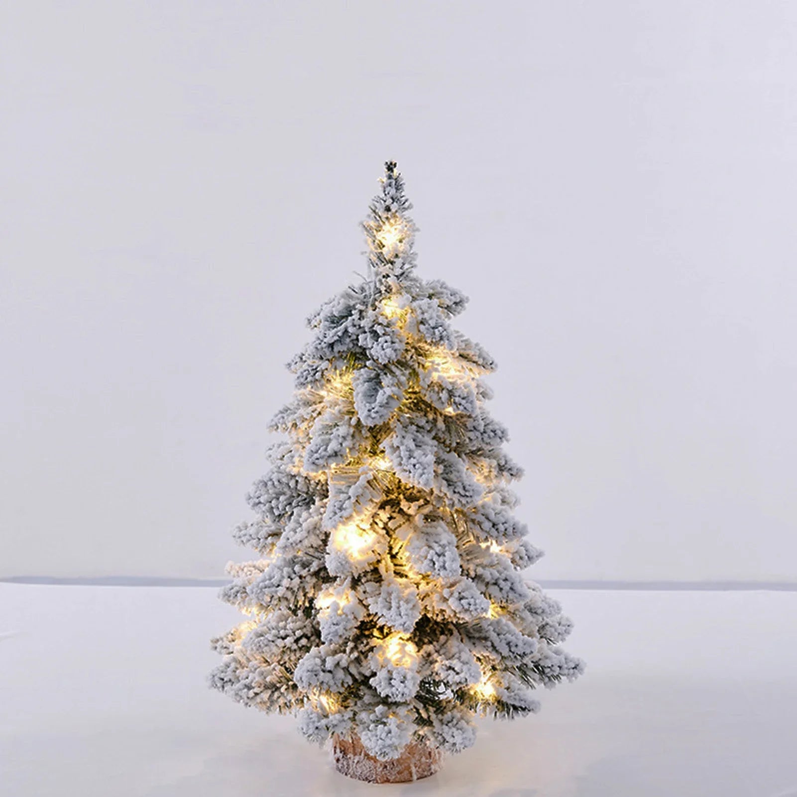 45cm Mini Christmas Tree with Snowflakes Flocked Tabletop Decor