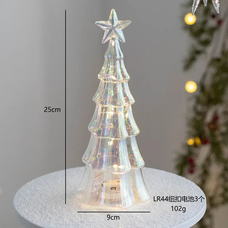 Glowing Glass Christmas Tree Ornaments