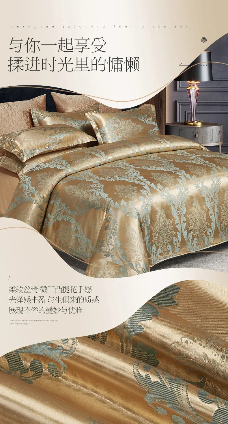 High End Jacquard King Size Bedding Set