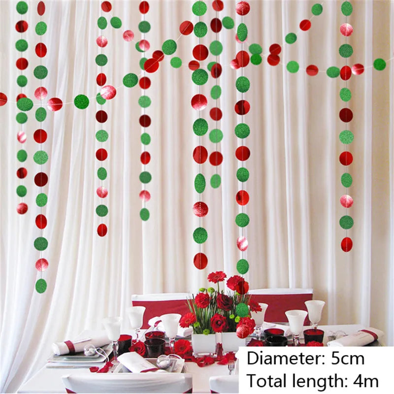 Giant Snowflakes Garland Hanging for Frozen Christmas Party Decoration