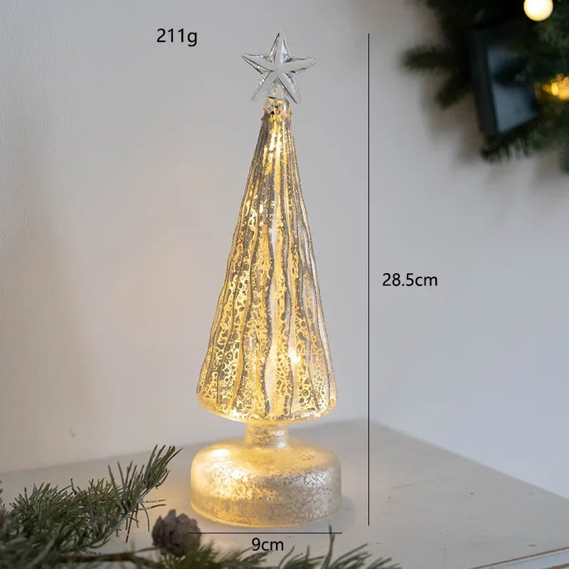Glowing Glass Christmas Tree Ornaments