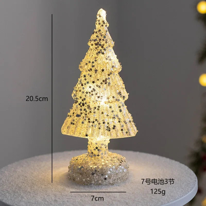 Glowing Glass Christmas Tree Ornaments