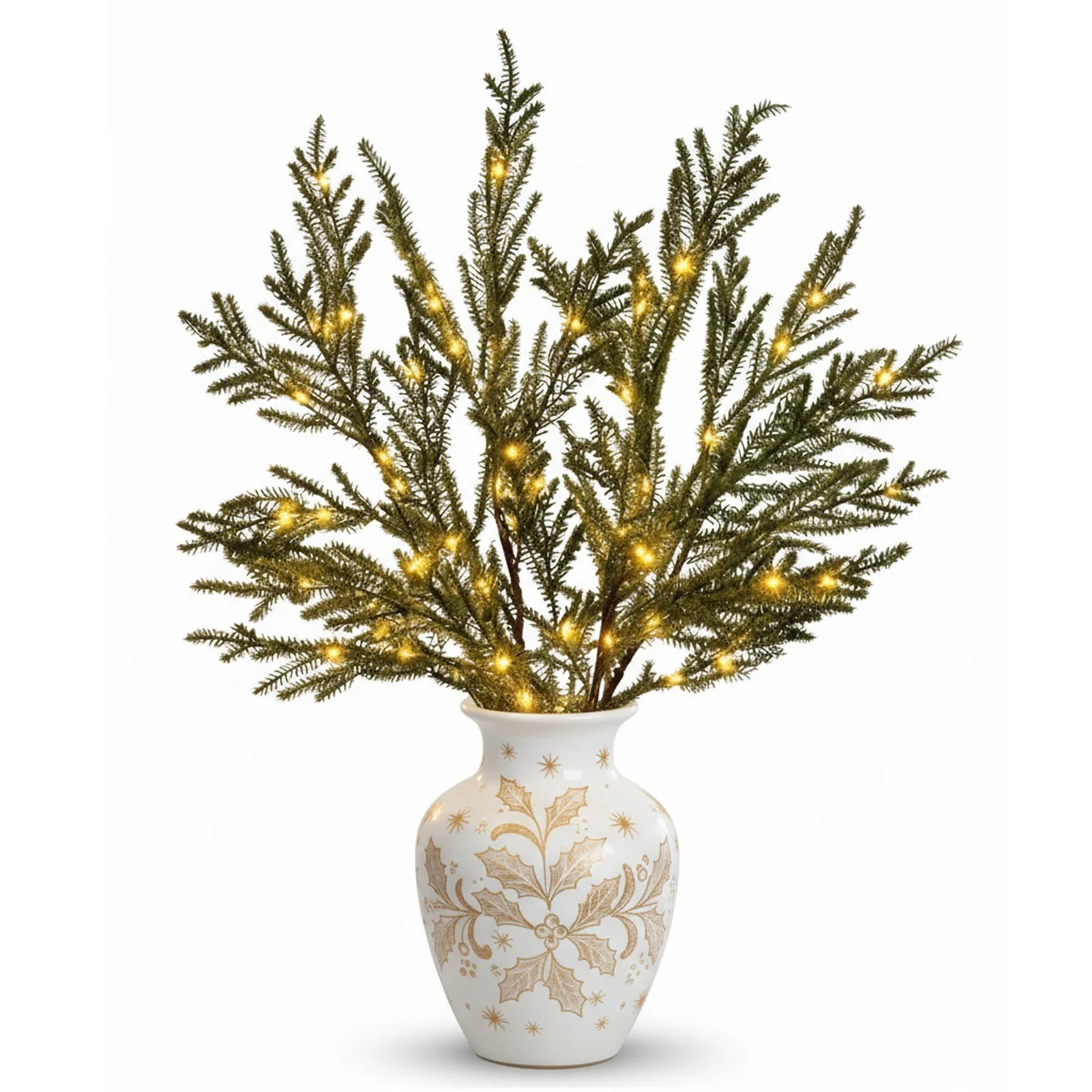 Lighted Norfolk Pine Branches