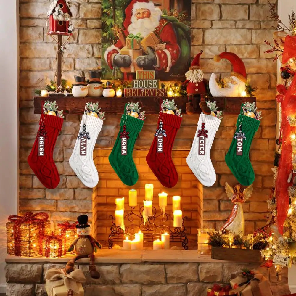 Christmas Stockings with tags