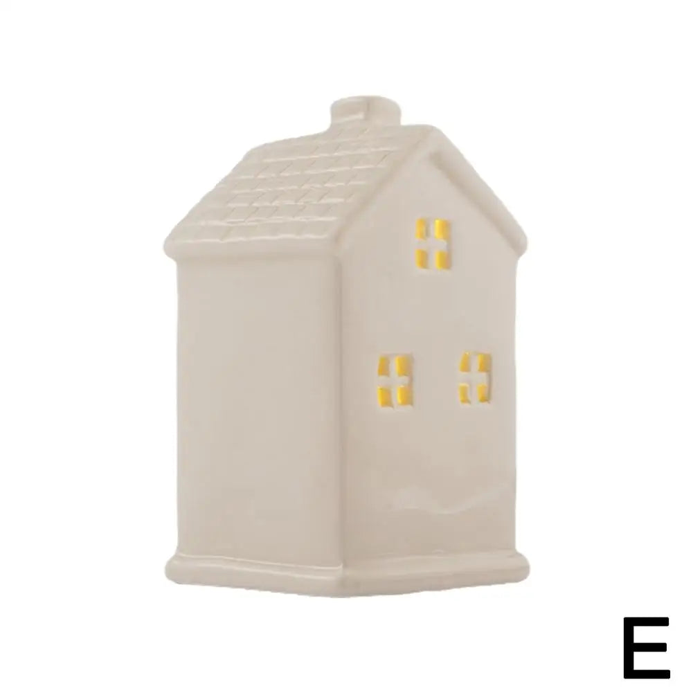 Christmas Tree House Ceramic Ornament