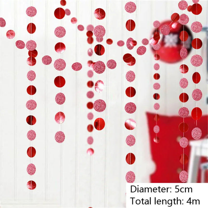 Giant Snowflakes Garland Hanging for Frozen Christmas Party Decoration