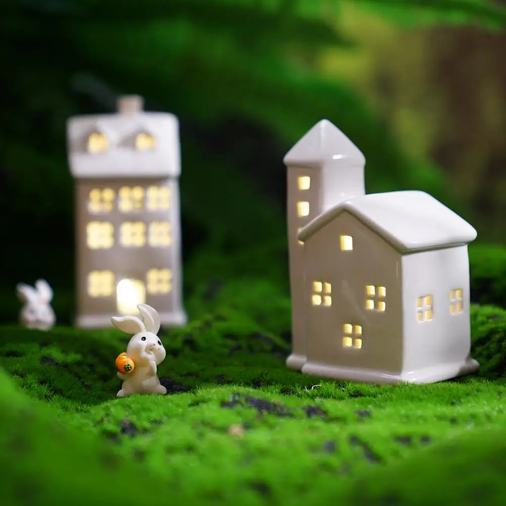 Christmas Tree House Ceramic Ornament