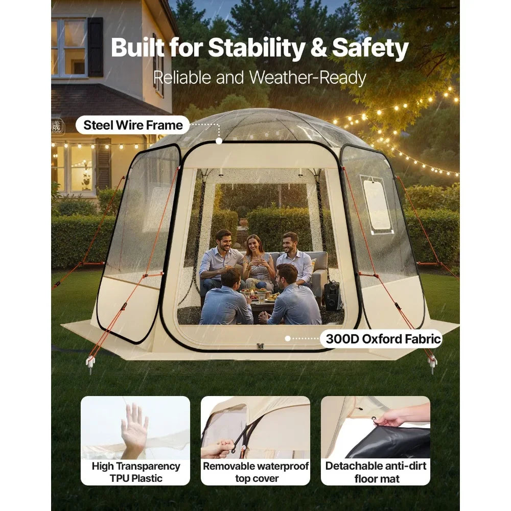 Clear Bubble Tent' Weatherproof 8-10 Person Tent