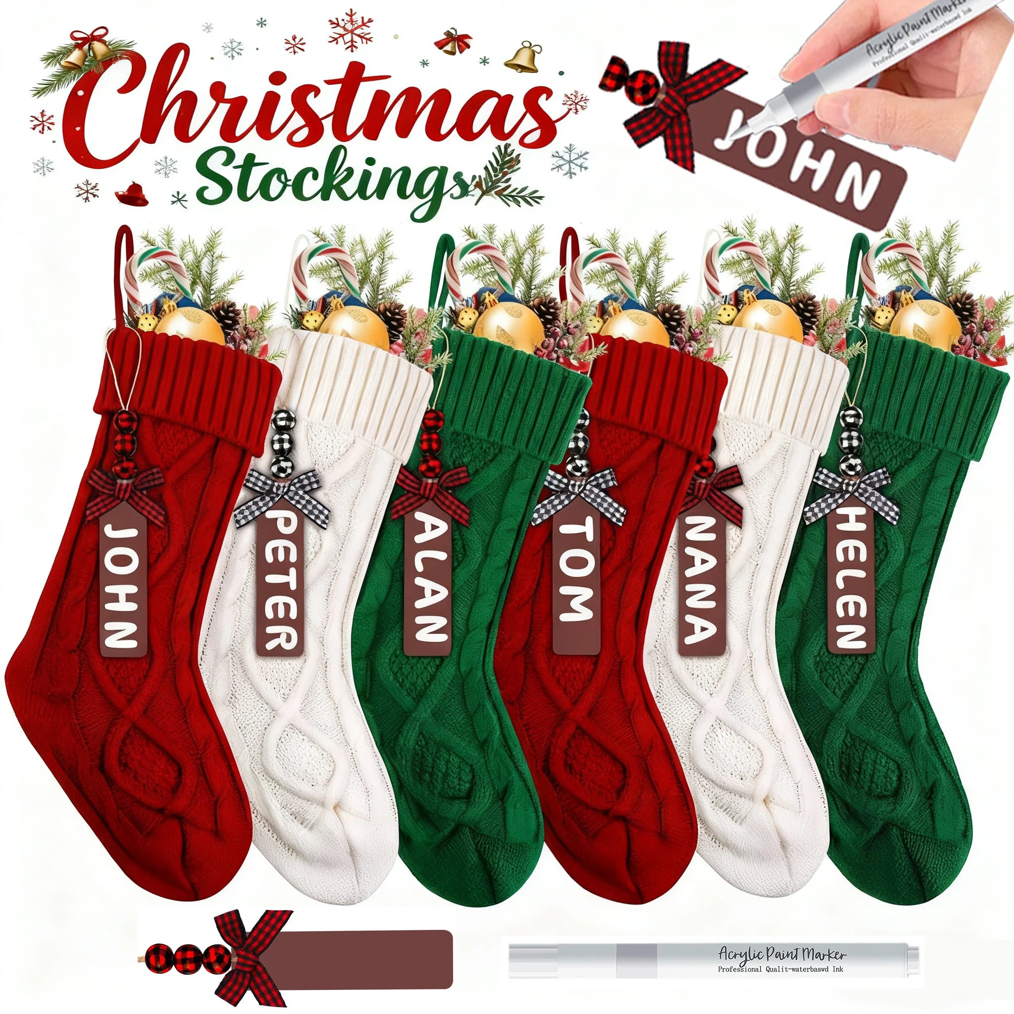 Christmas Stockings with tags