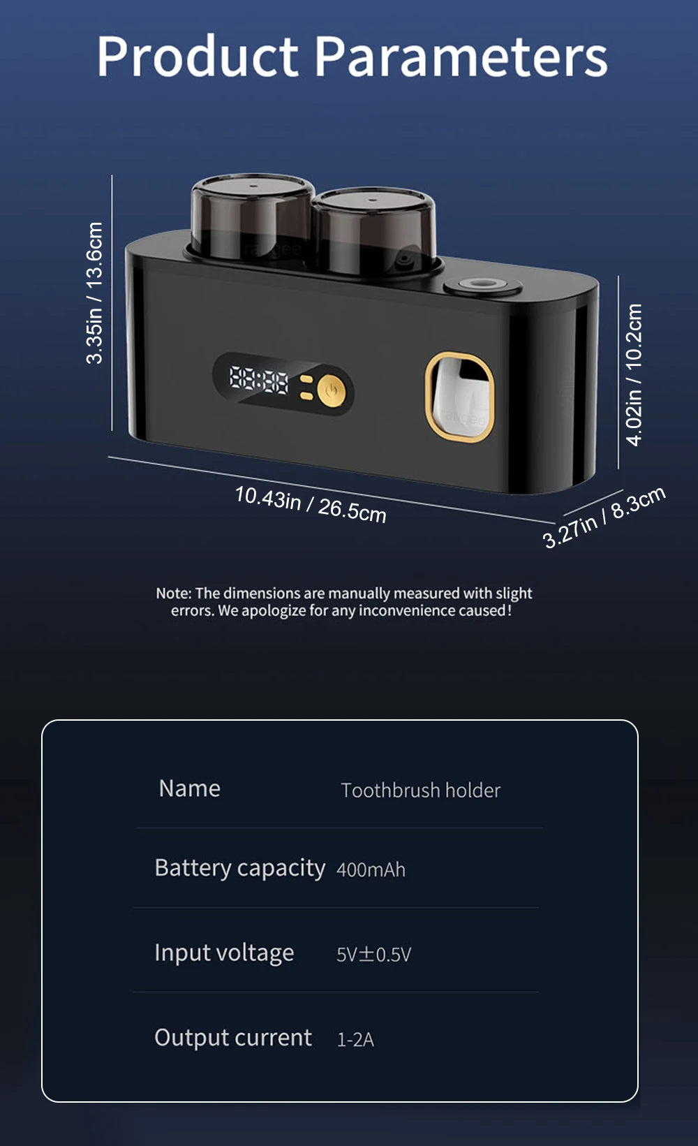 Portable Toothbrush Sterilizer UV Toothbrush Sterilization