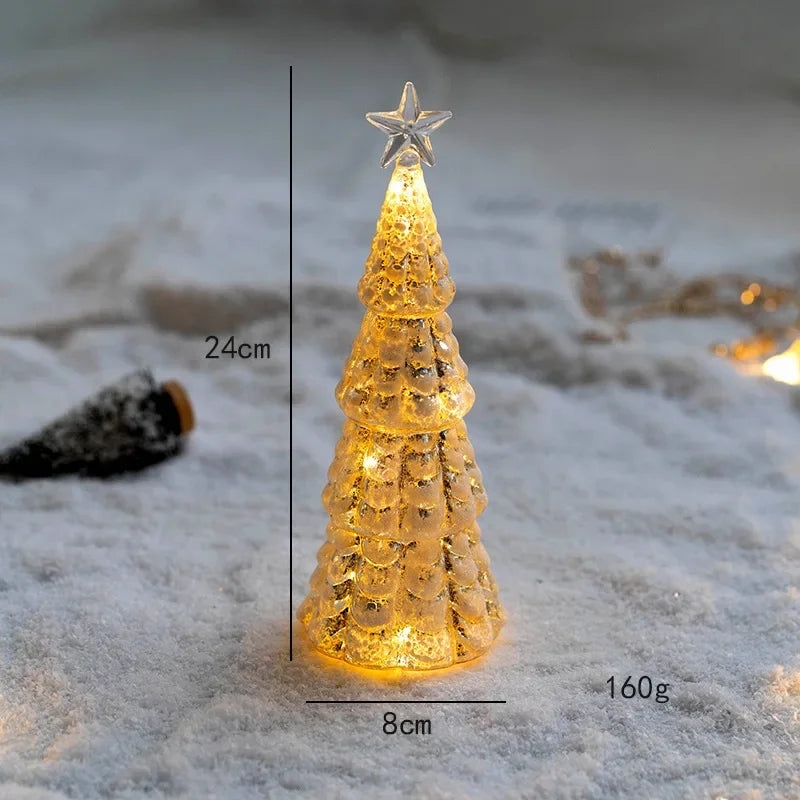 Glowing Glass Christmas Tree Ornaments