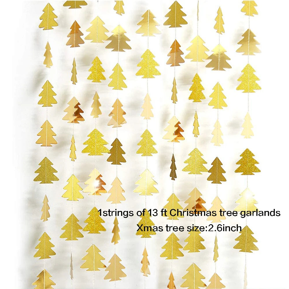 Giant Snowflakes Garland Hanging for Frozen Christmas Party Decoration