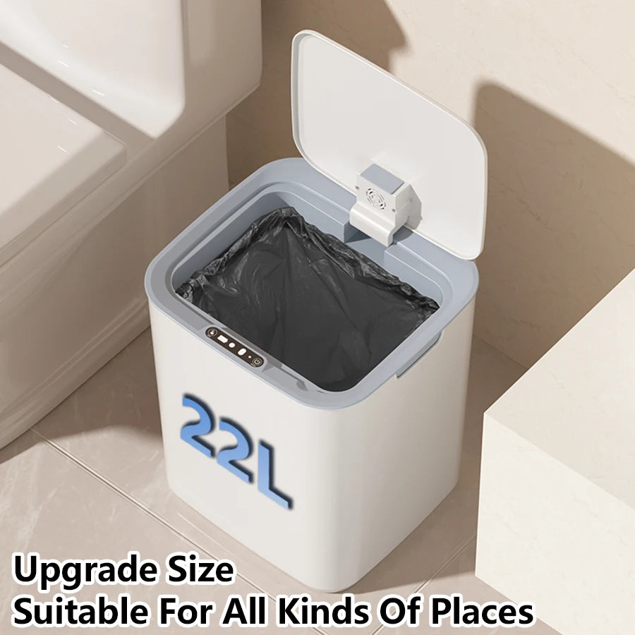 22L Smart Kitchen House Office Trash Can Automatic Opening Induction Trash Bin Garbage Can Compost Bin Battery Version