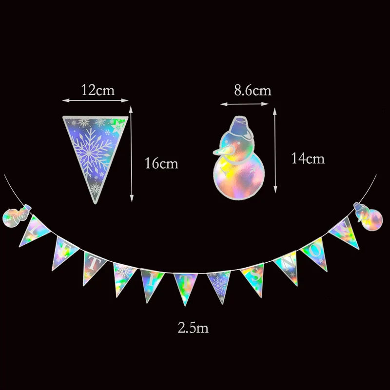 Giant Snowflakes Garland Hanging for Frozen Christmas Party Decoration