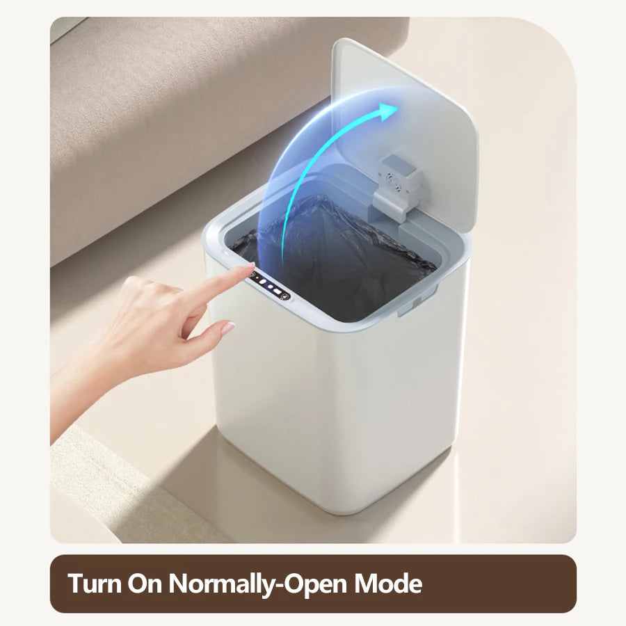 22L Smart Kitchen House Office Trash Can Automatic Opening Induction Trash Bin Garbage Can Compost Bin Battery Version