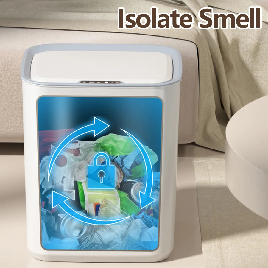 22L Smart Kitchen House Office Trash Can Automatic Opening Induction Trash Bin Garbage Can Compost Bin Battery Version