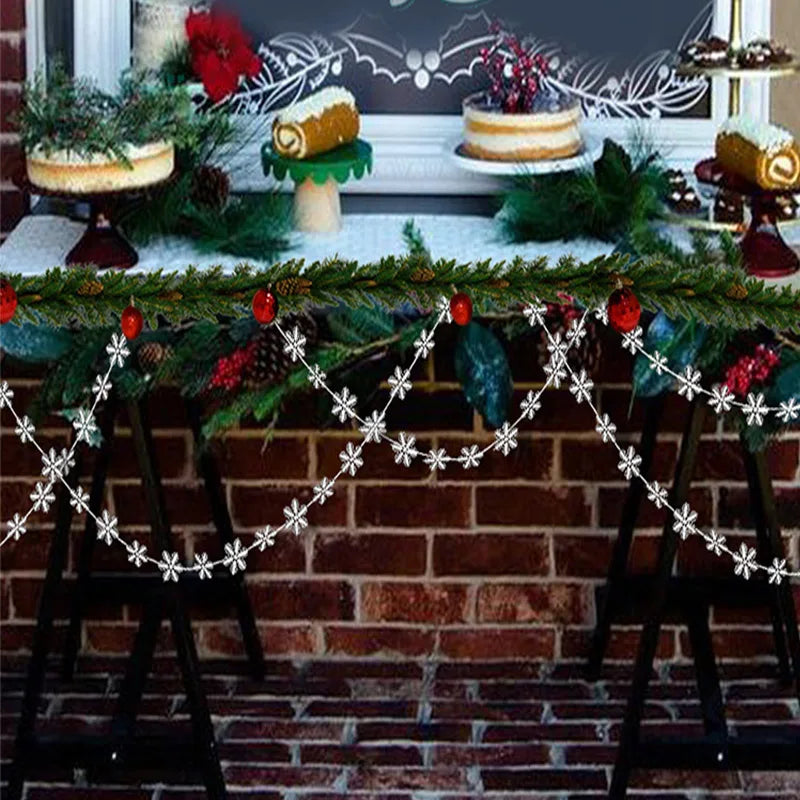 Giant Snowflakes Garland Hanging for Frozen Christmas Party Decoration