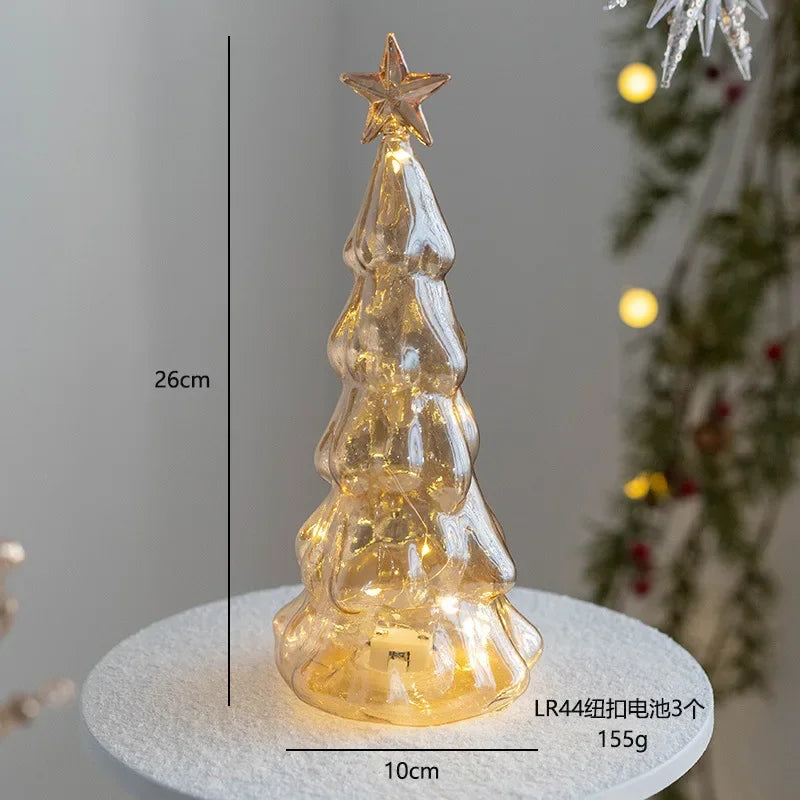 Glowing Glass Christmas Tree Ornaments