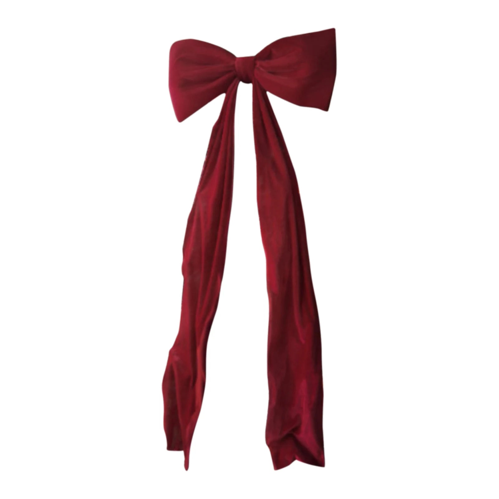Giant Velvet Bow Burgundy Style Large Size Festive Holiday Christmas Tree Ornament Accessory