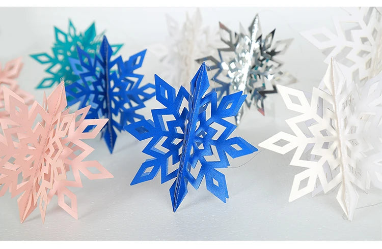 Giant Snowflakes Garland Hanging for Frozen Christmas Party Decoration