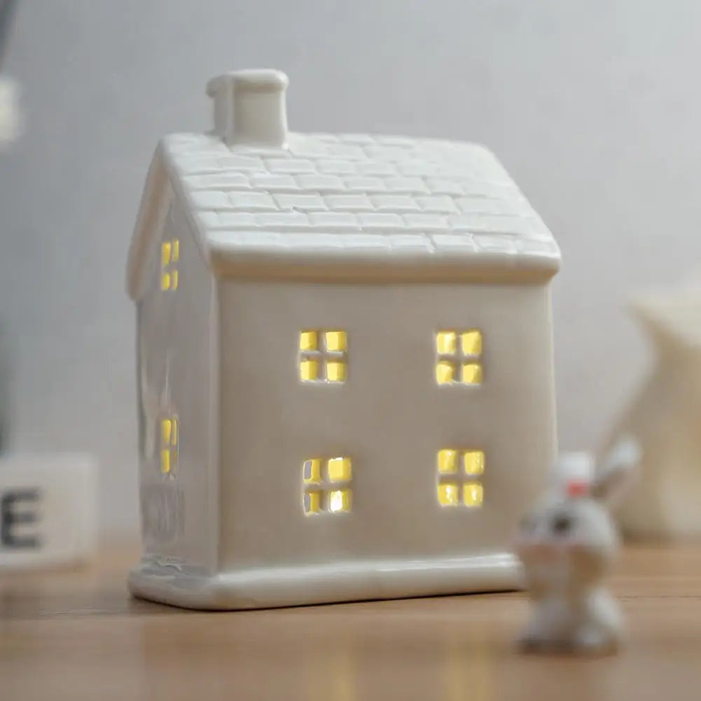 Christmas Tree House Ceramic Ornament