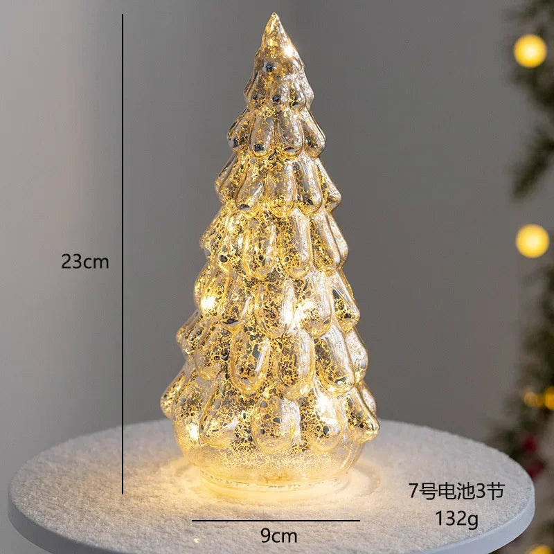 Glowing Glass Christmas Tree Ornaments