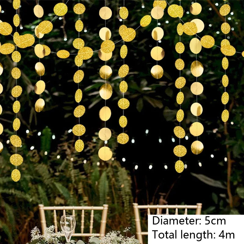 Giant Snowflakes Garland Hanging for Frozen Christmas Party Decoration