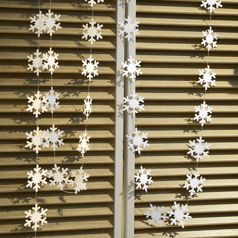 Giant Snowflakes Garland Hanging for Frozen Christmas Party Decoration
