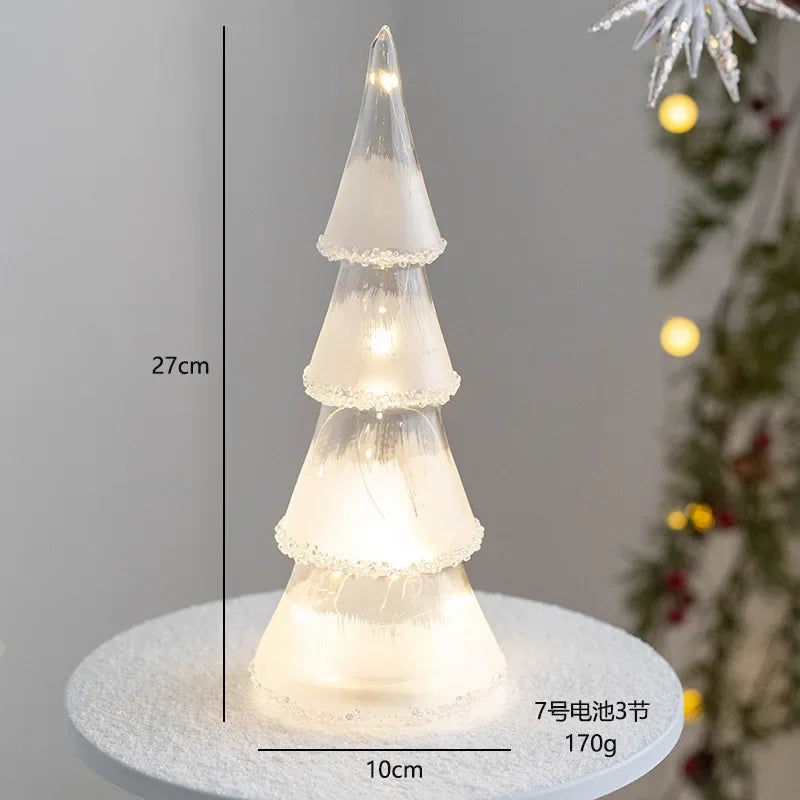 Glowing Glass Christmas Tree Ornaments