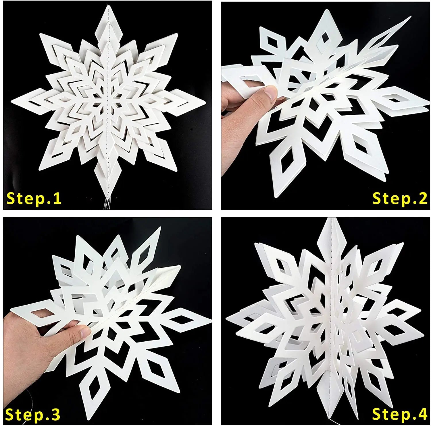 Giant Snowflakes Garland Hanging for Frozen Christmas Party Decoration