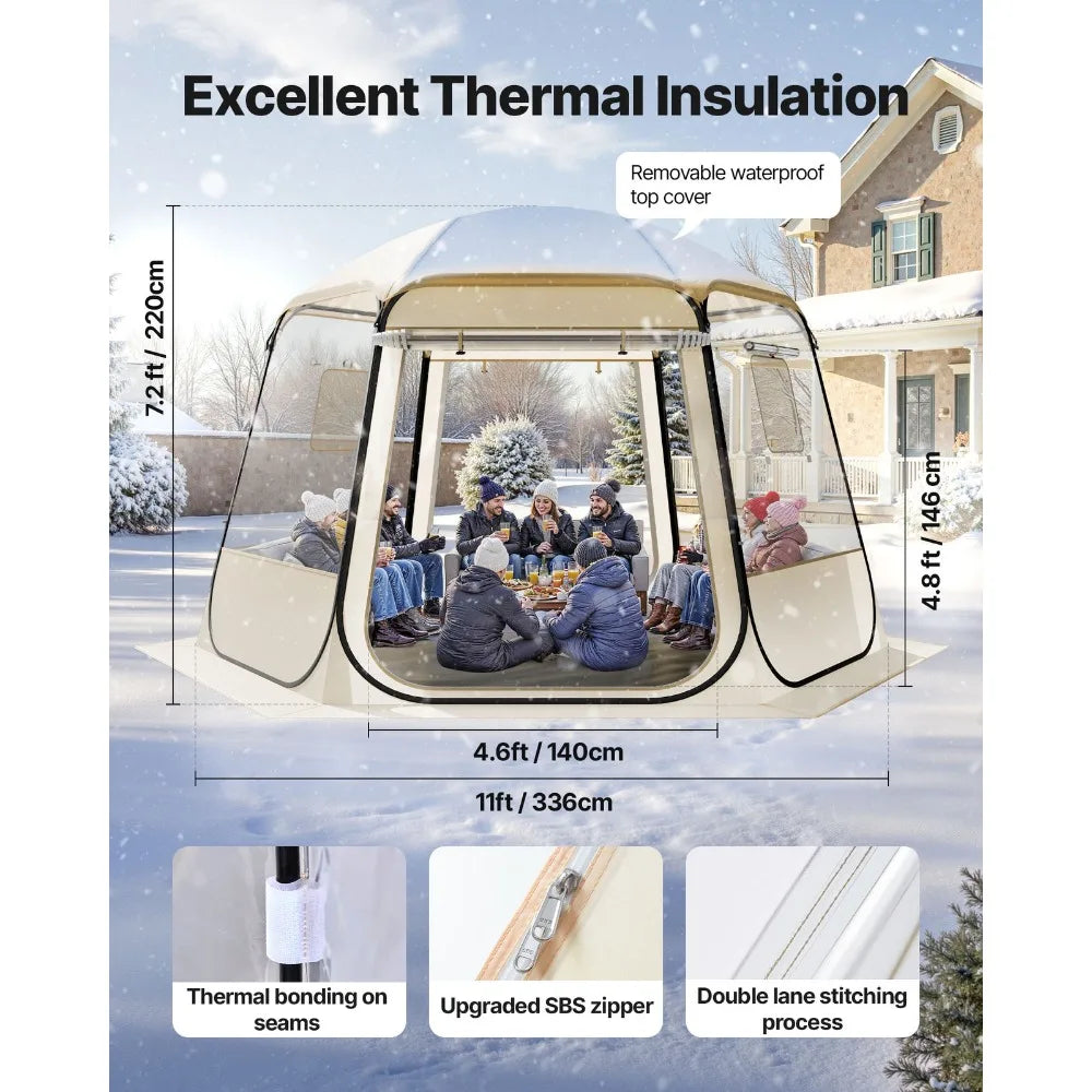 Clear Bubble Tent' Weatherproof 8-10 Person Tent