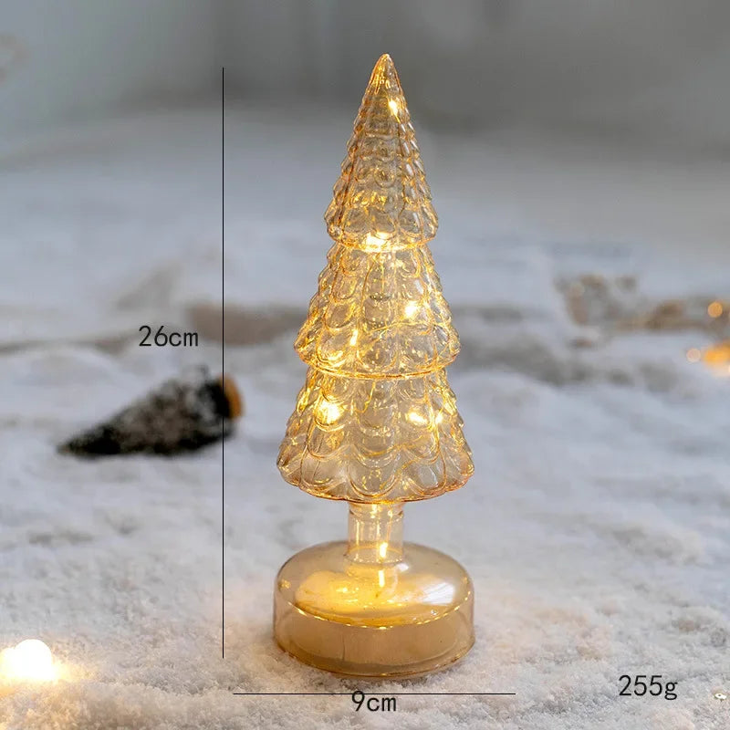 Glowing Glass Christmas Tree Ornaments