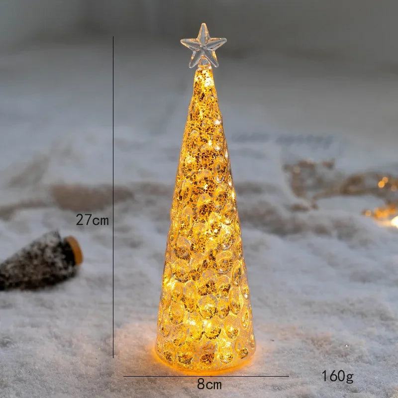 Glowing Glass Christmas Tree Ornaments