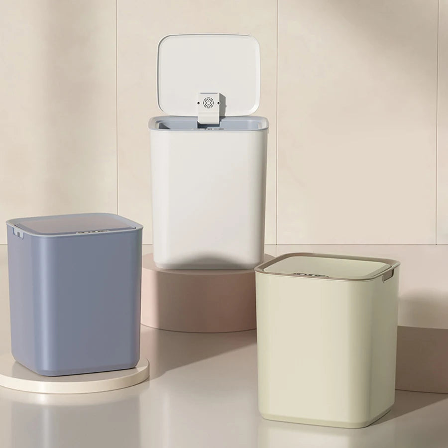 22L Smart Kitchen House Office Trash Can Automatic Opening Induction Trash Bin Garbage Can Compost Bin Battery Version