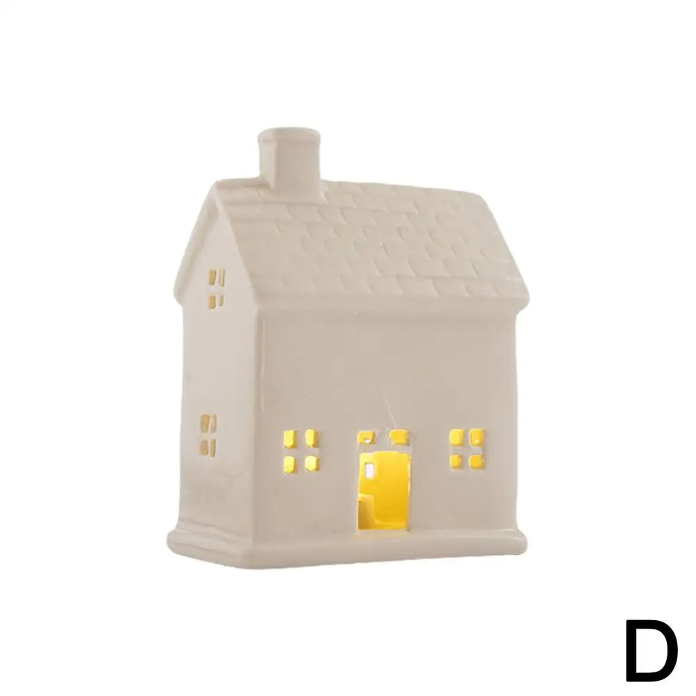 Christmas Tree House Ceramic Ornament