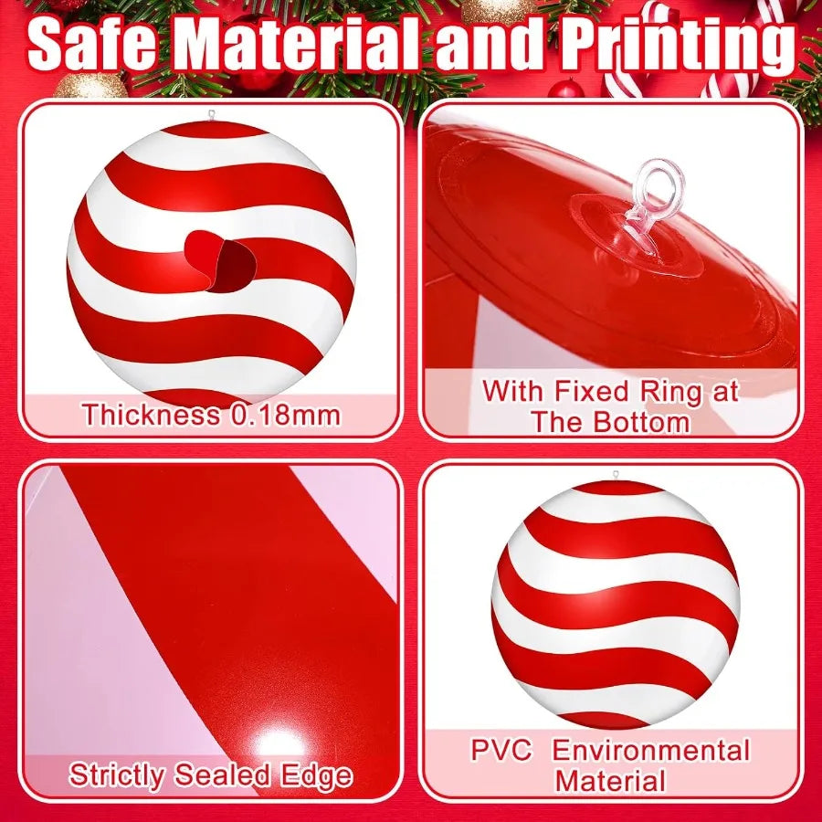 12 Pcs 24 Inch 16 Inch Giant Inflatable Christmas Ball