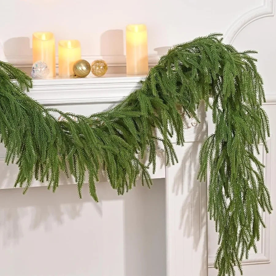 6FT Real Touch Norfolk Pine Garland Cedar